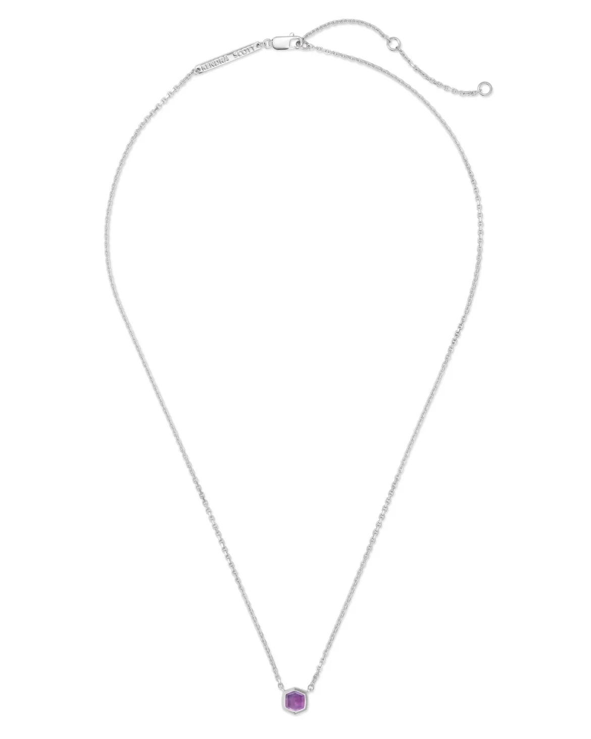 Davie Sterling Silver February Pendant Necklace