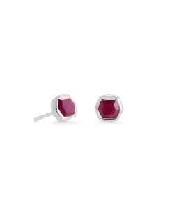 Davie Sterling Silver July Stud Earrings