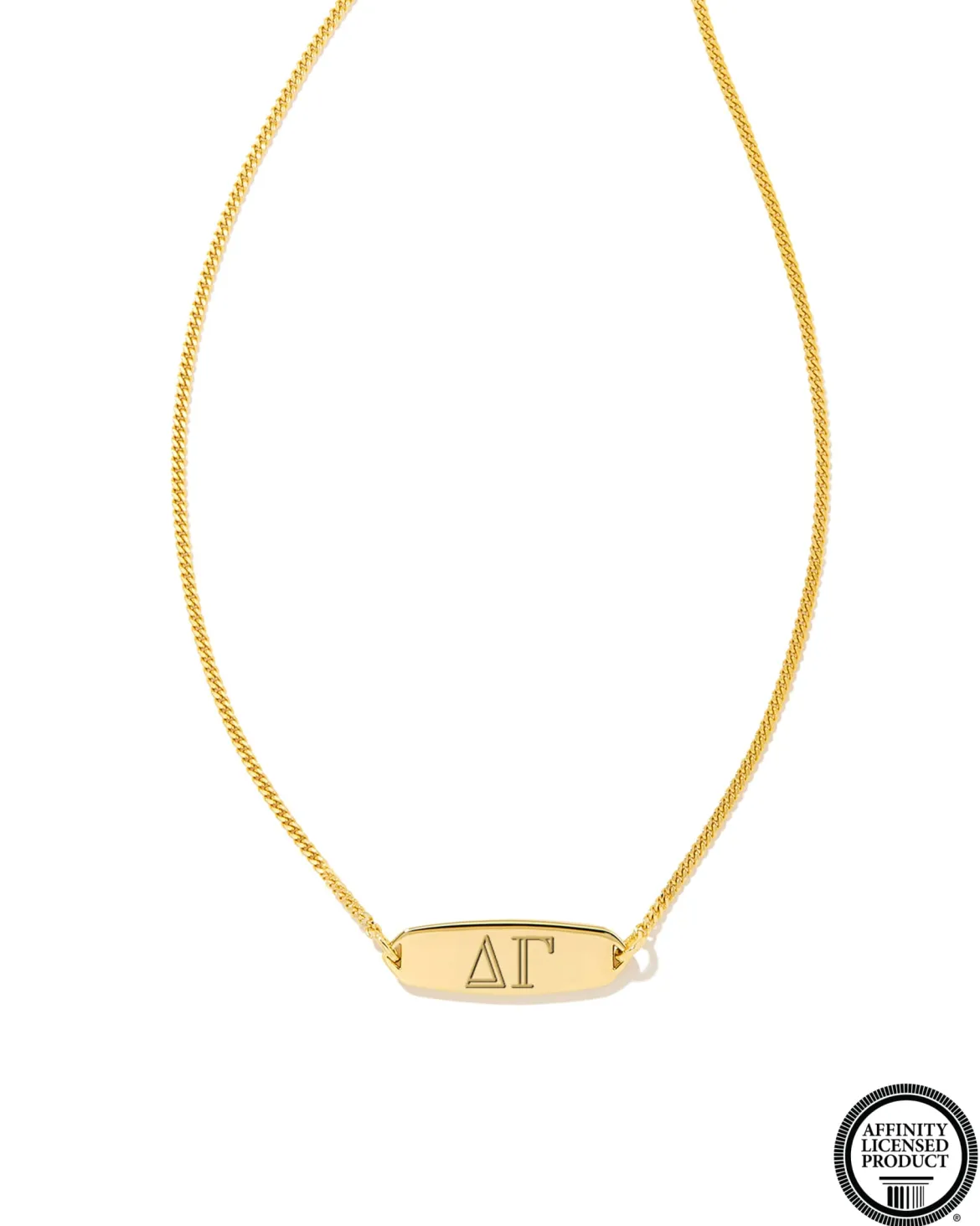 Delta Gamma Pendant Necklace in 18k Gold Vermeil