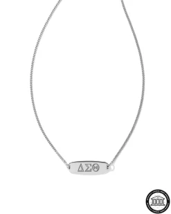 Delta Sigma Theta Pendant Necklace in Sterling Silver
