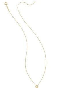 Diamond Accent Letter G 14k Yellow Gold Pendant Necklace in White Diamond