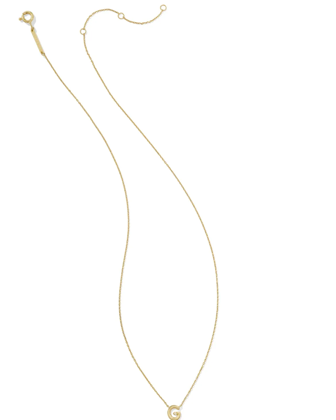 Diamond Accent Letter G 14k Yellow Gold Pendant Necklace in White Diamond