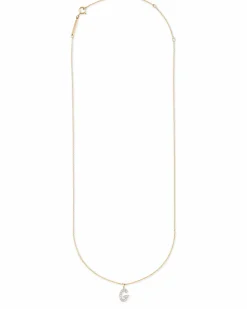 Diamond Letter G Pendant Necklace in 14k Yellow Gold