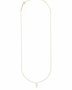 Diamond Letter Y Pendant Necklace in 14k Yellow Gold