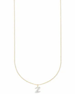 Diamond Letter Z Pendant Necklace in 14k Yellow Gold
