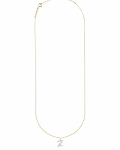 Diamond Letter Z Pendant Necklace in 14k Yellow Gold