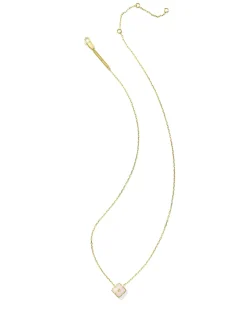 Dira 18k Gold Vermeil Carved Stone Pendant Necklace