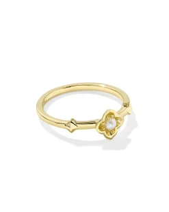Dira 18k Gold Vermeil Pearl Band Ring