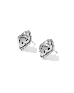 Dira Sterling Silver Metal Stud Earrings