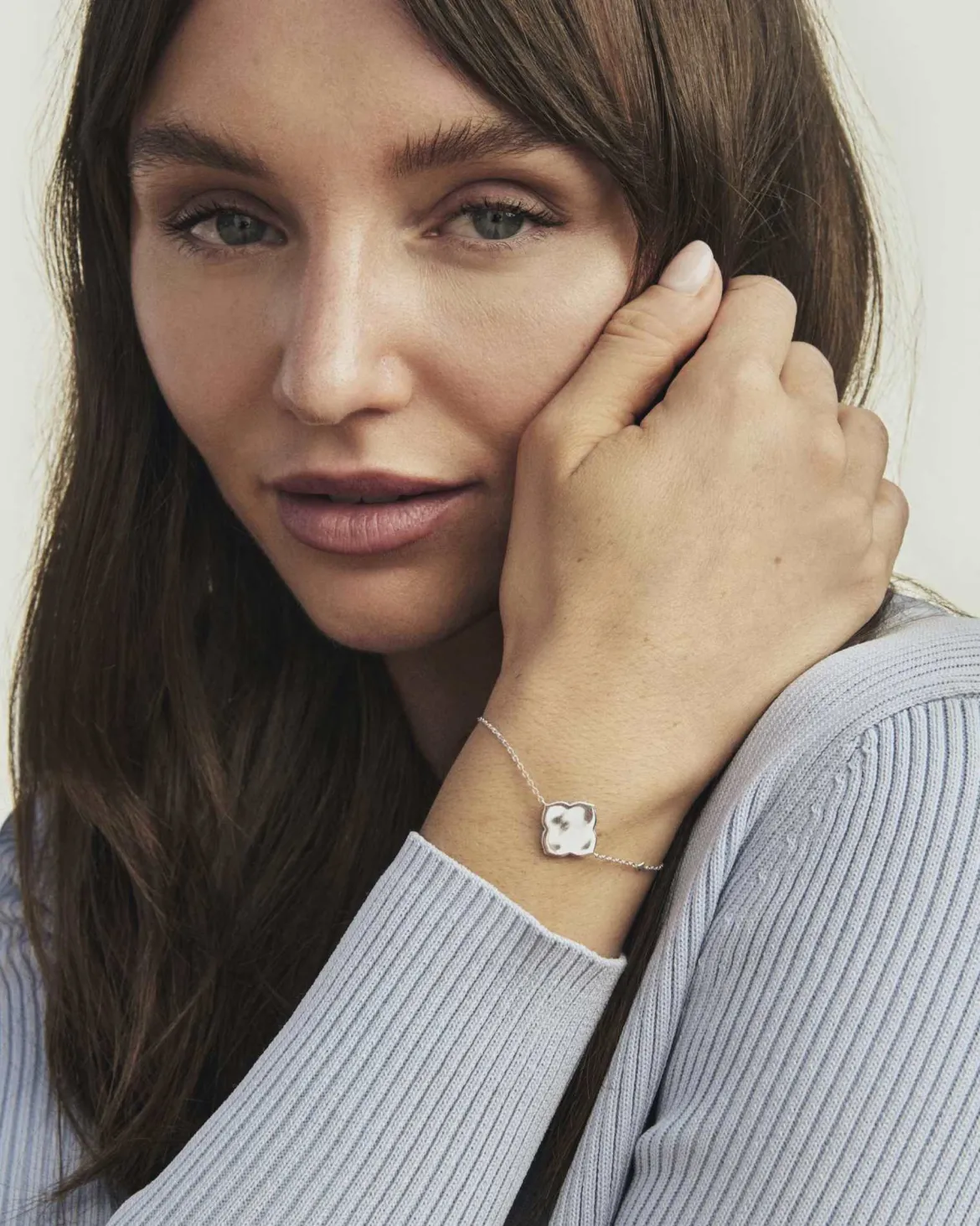 Dira Sterling Silver Metal Delicate Chain Bracelet