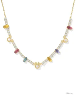 Disney | Kendra Scott Gold Mickey Mouse and Minnie Mouse Tennis Necklace in Multi Mix