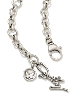 Dolly Parton x Kendra Scott Vintage Silver 1974 Butterfly Statement Necklace in Ivory Mother-of-Pearl