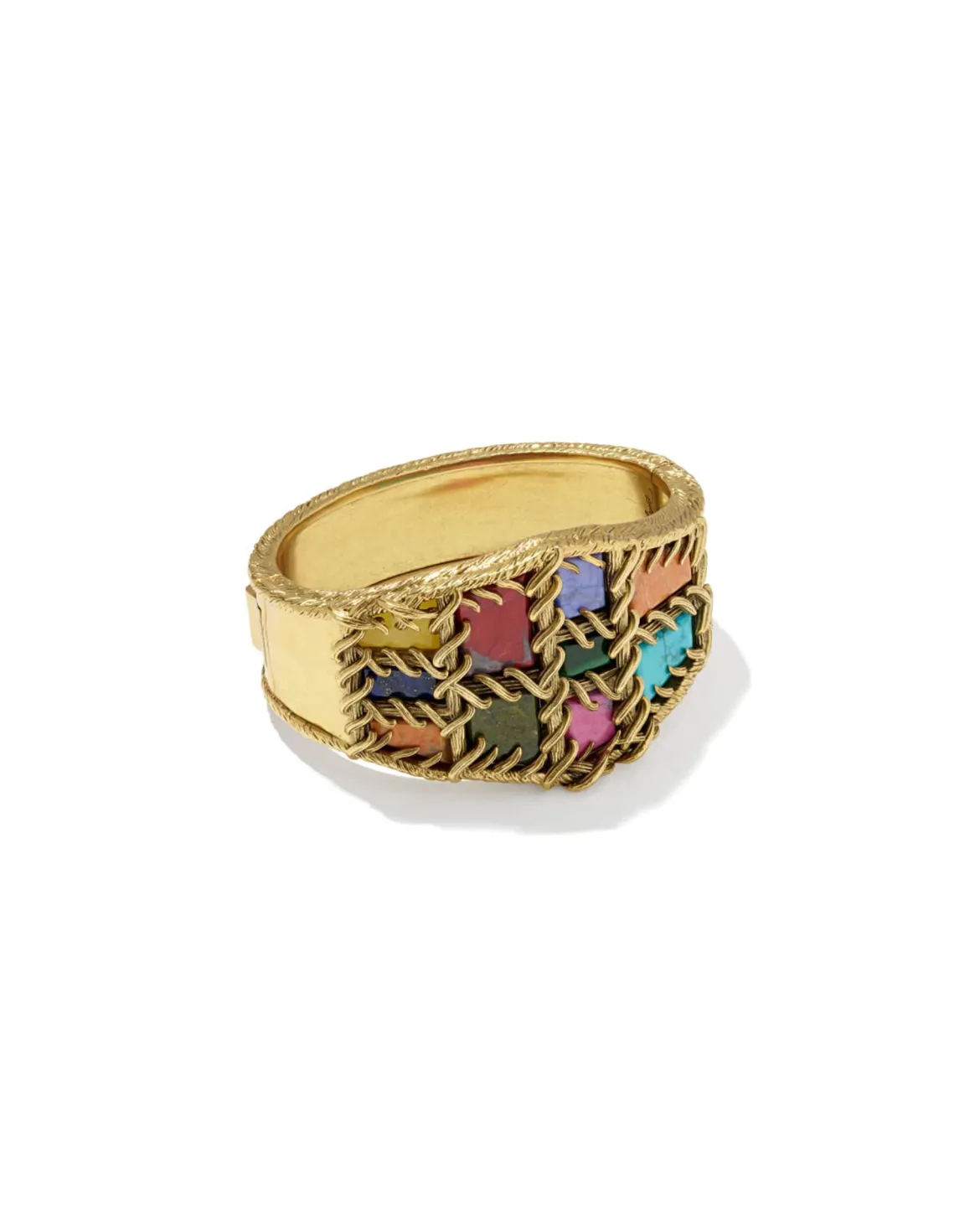 Dolly Parton x Kendra Scott Patchwork Vintage Gold Statement Bracelet