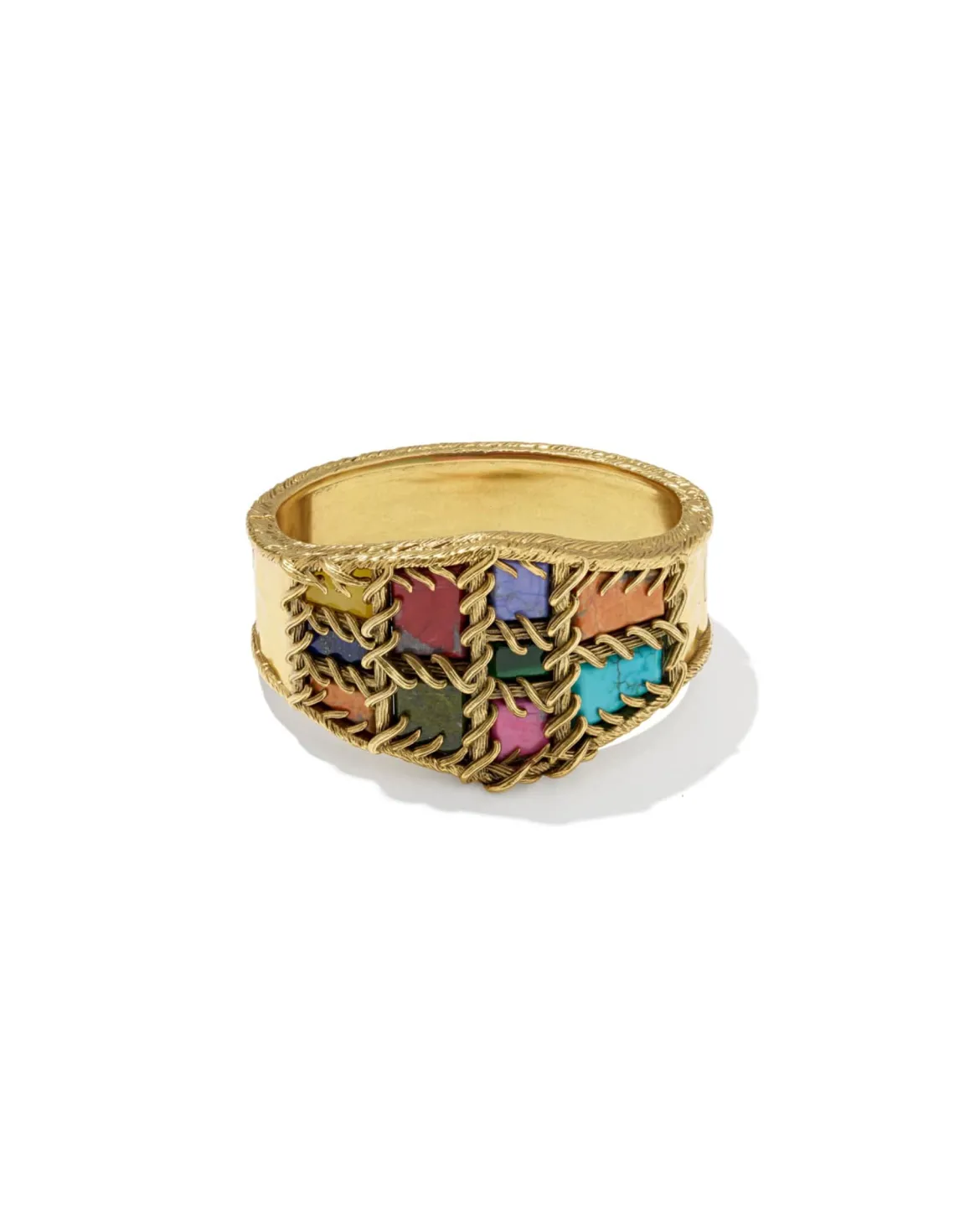 Dolly Parton x Kendra Scott Patchwork Vintage Gold Statement Bracelet