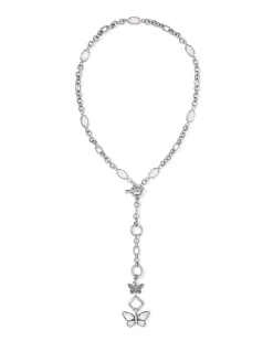 Dolly Parton x Kendra Scott Butterfly Vintage Silver Convertible Y Necklace