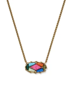 Dolly Parton x Kendra Scott Patchwork Elisa Vintage Gold Short Pendant Necklace