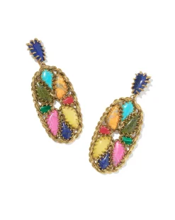 Dolly Parton x Kendra Scott Patchwork Vintage Gold Statement Earrings