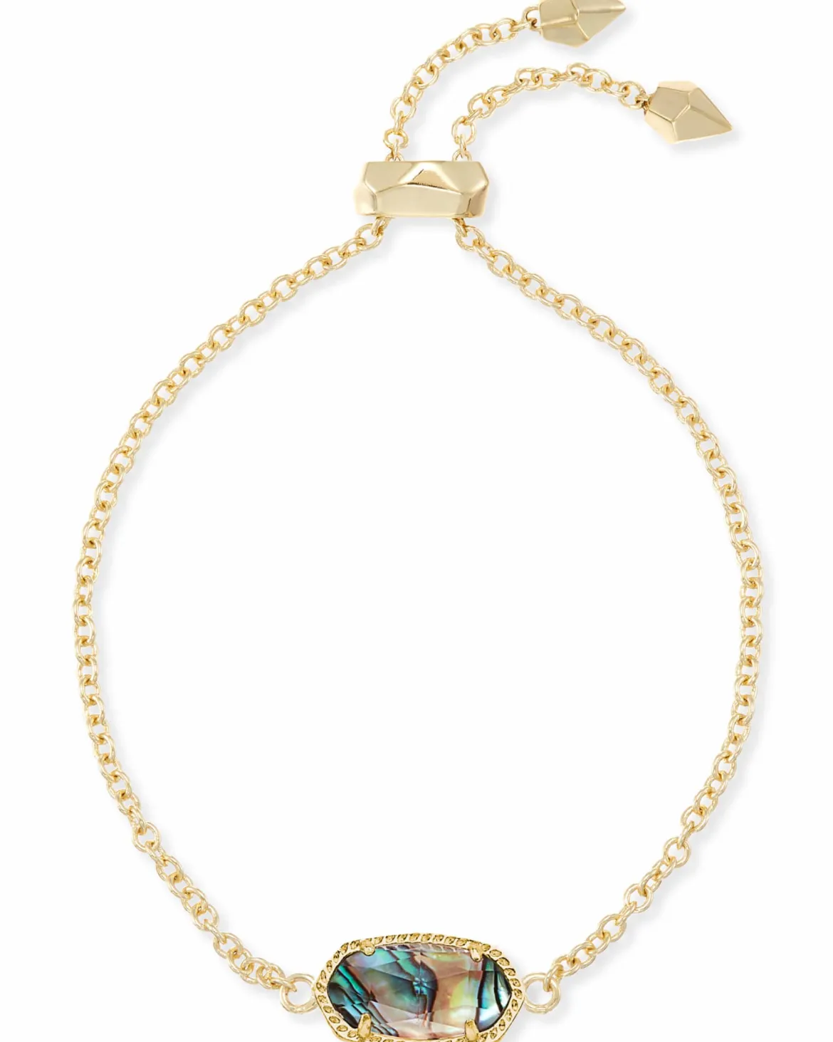 Elaina Gold Chain Bracelet in Abalone Shell