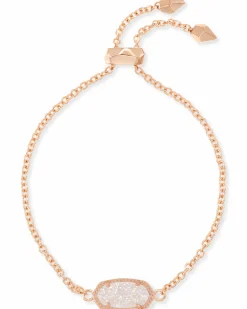 Elaina Rose Gold Adjustable Chain Bracelet in Iridescent Drusy