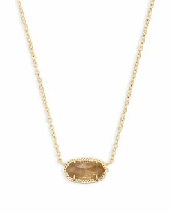 Elisa Gold Pendant Necklace in Citrine