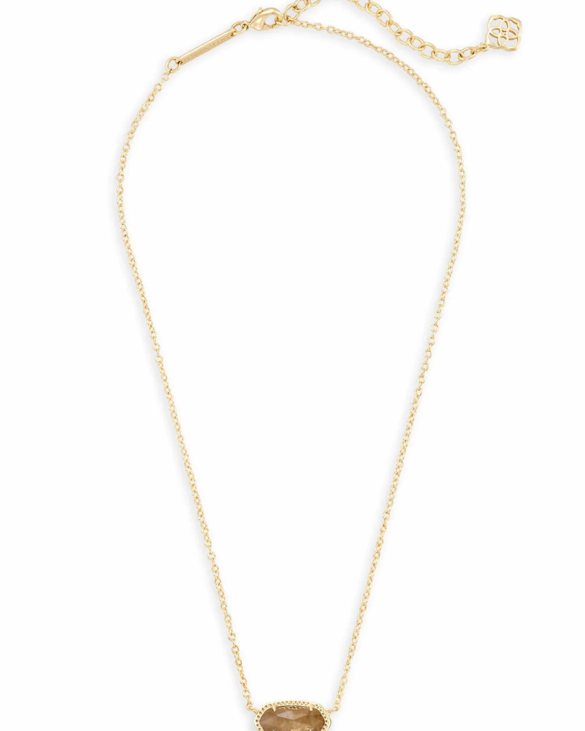 Elisa Gold Pendant Necklace in Citrine