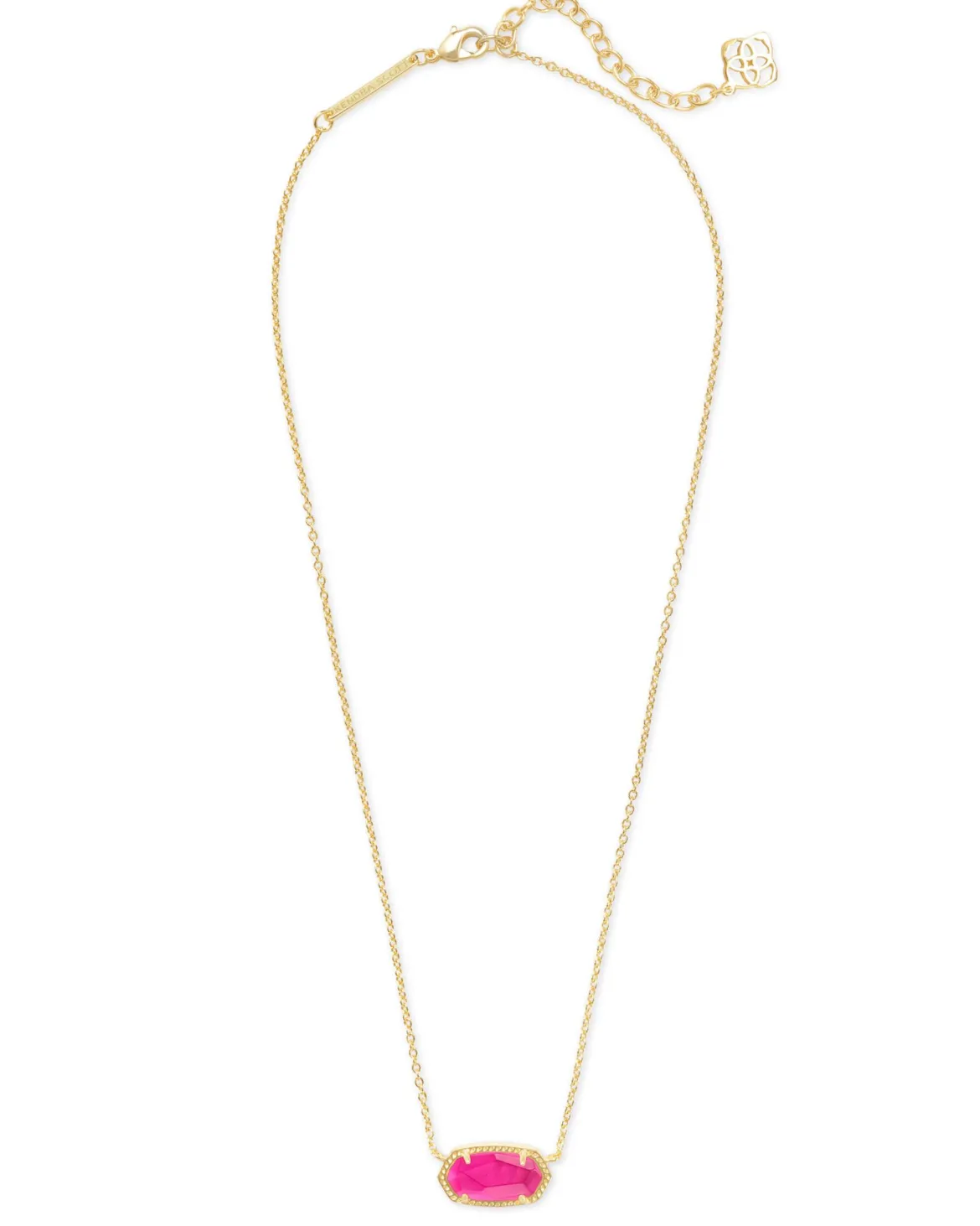 Elisa Gold Pendant Necklace in Azalea Illusion