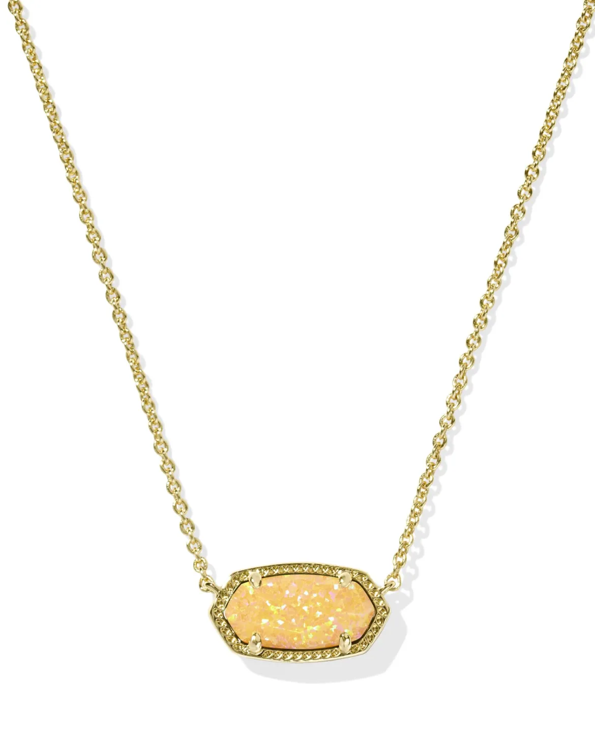 Elisa Gold Short Pendant Necklace