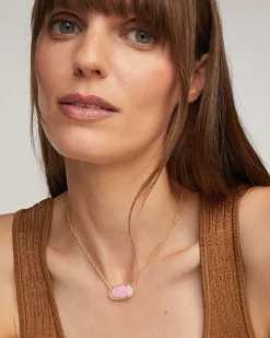 Elisa Gold Statement Short Pendant Necklace