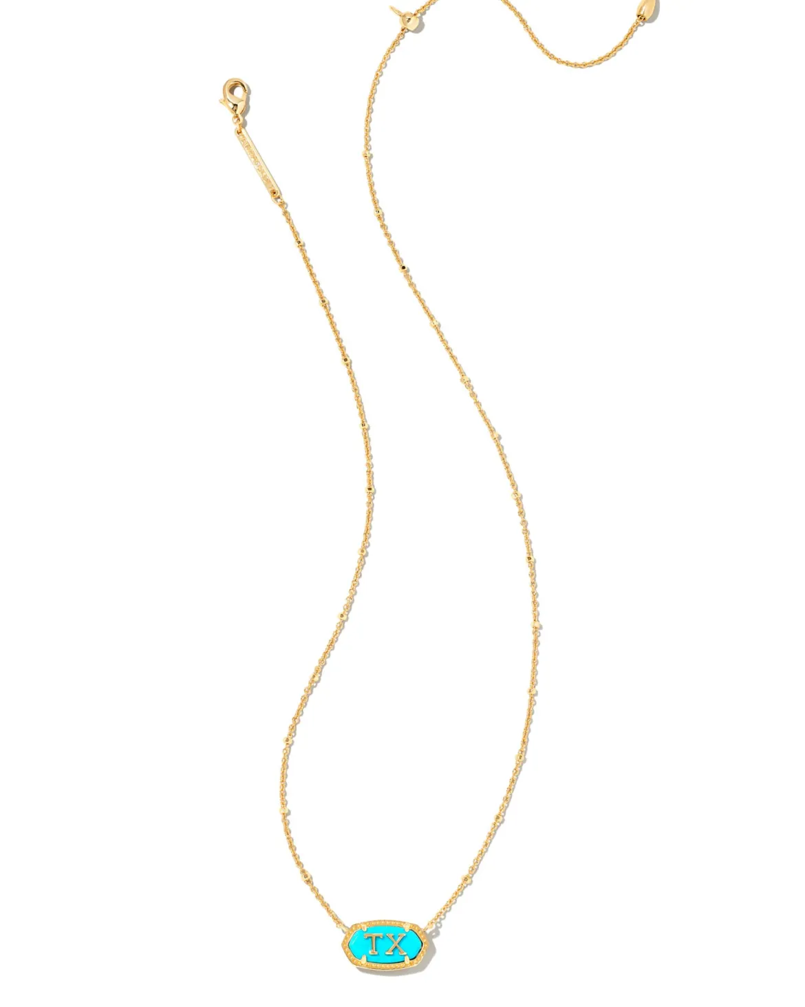 Elisa Gold Texas Necklace in Turquoise Magnesite