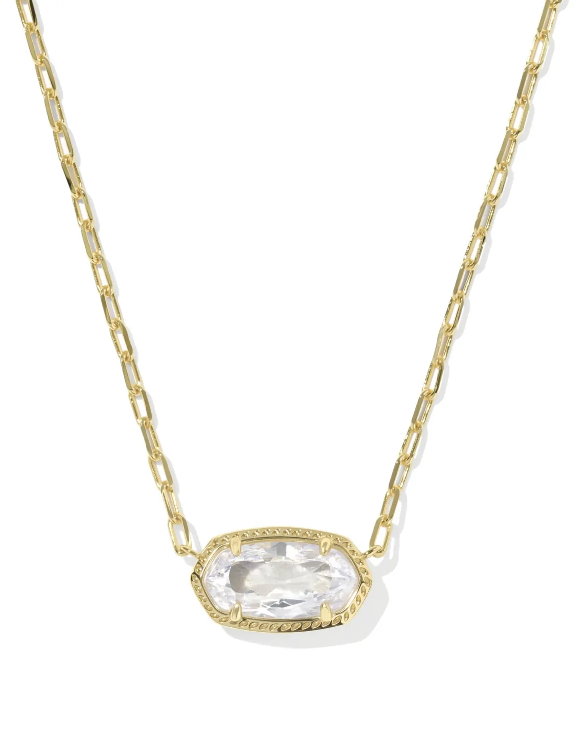 Elisa Luxe Gold Short Pendant Necklace