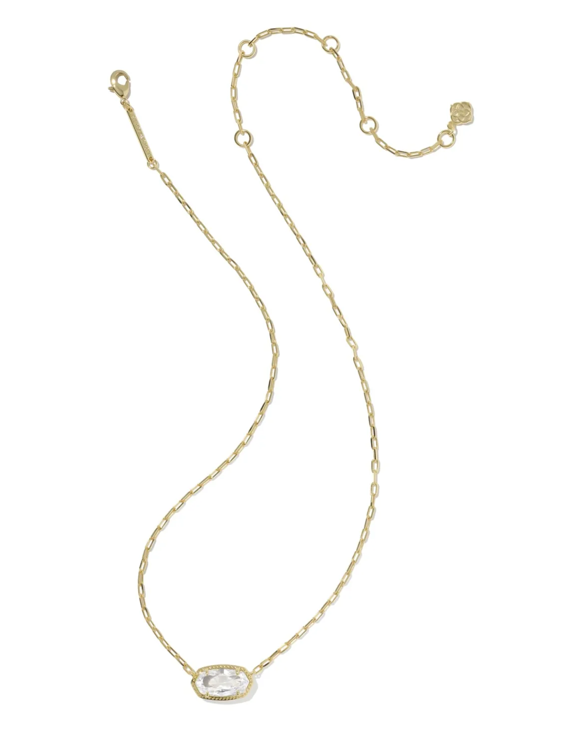 Elisa Luxe Gold Short Pendant Necklace