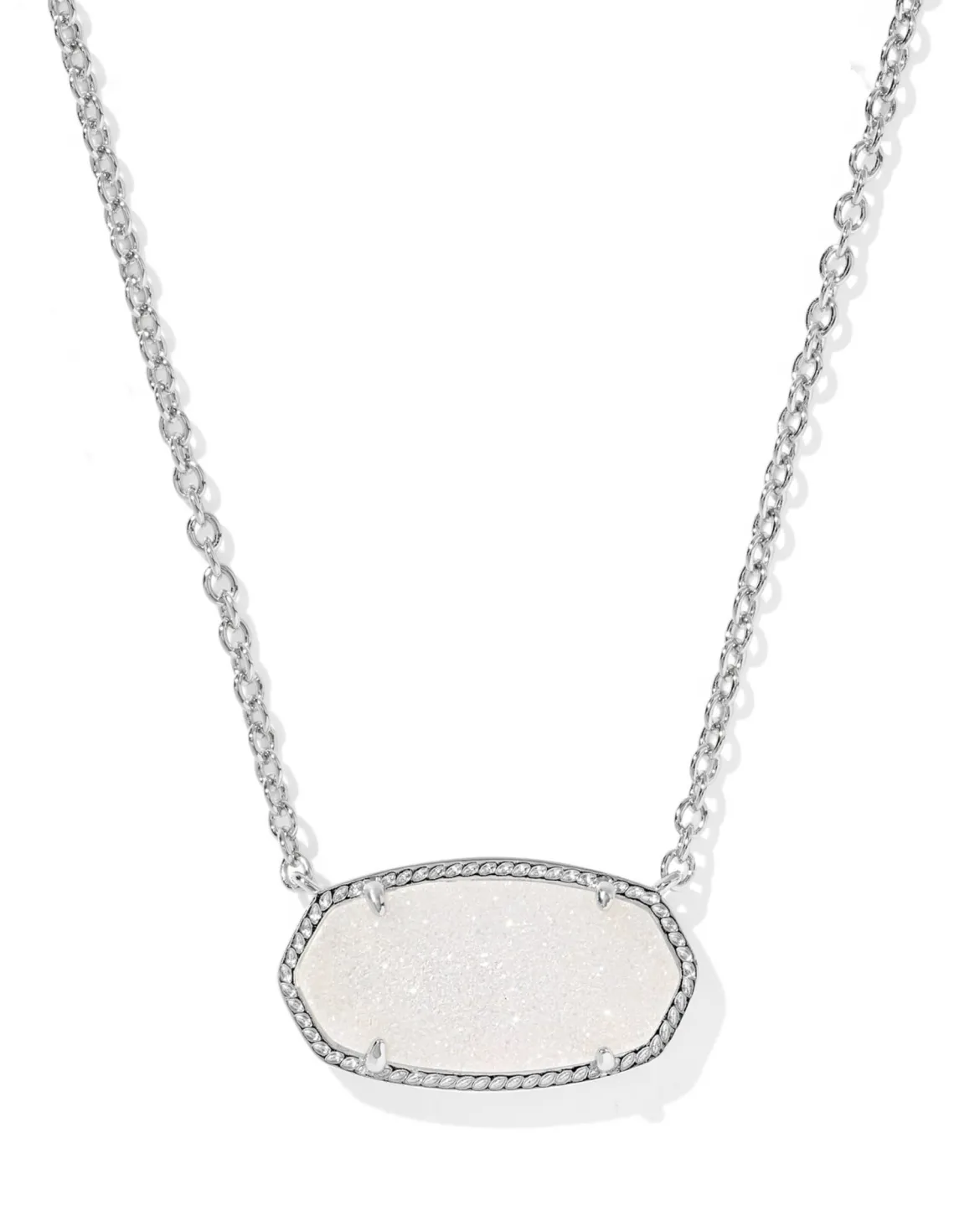 Elisa Silver Statement Short Pendant Necklace