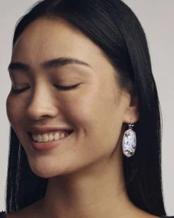 Elle Multi Star Silver Drop Earrings
