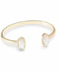 Elton Gold Cuff Bracelet in Ivory Mother-of-Pearl