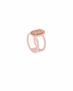 Elyse Rose Gold Ring in Rose Gold Drusy