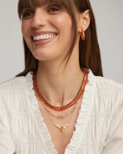 Emery Gold Beaded Strand Necklace