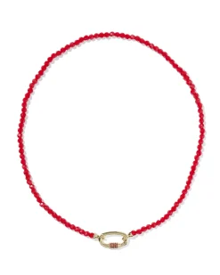Emery Gold Beaded Strand Necklace