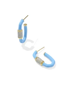 Emery Gold Enamel Hoop Earrings