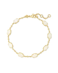 Emilie Gold Chain Bracelet in Iridescent Drusy