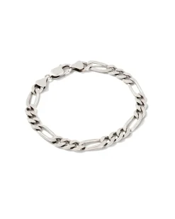 Figaro Chain Bracelet in Oxidized Sterling Silver