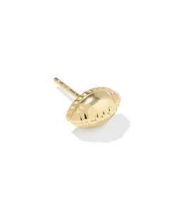 Football 18k Yellow Gold Vermeil Single Stud Earring