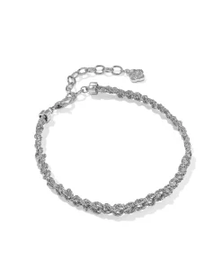 Gabriella Silver Braided Chain Bracelet