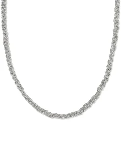 Gabriella Silver Braided Chain Necklace