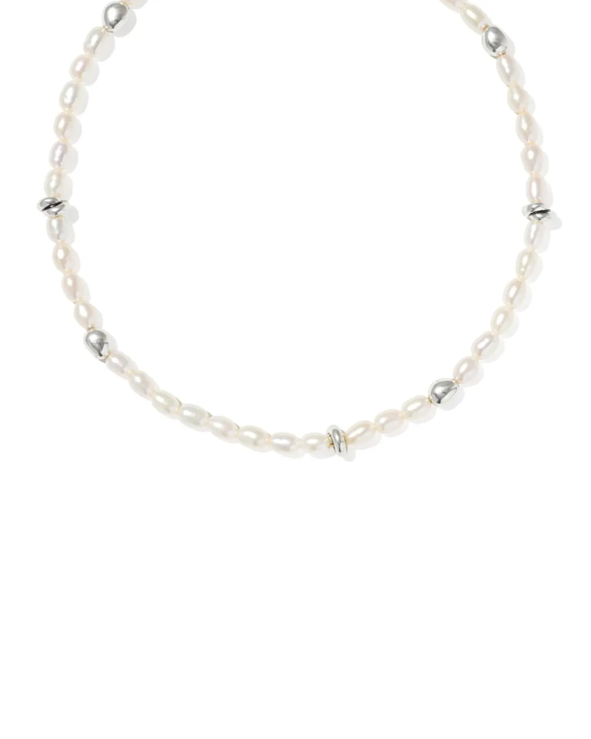Gabriella Vintage Silver Pearl Strand Necklace