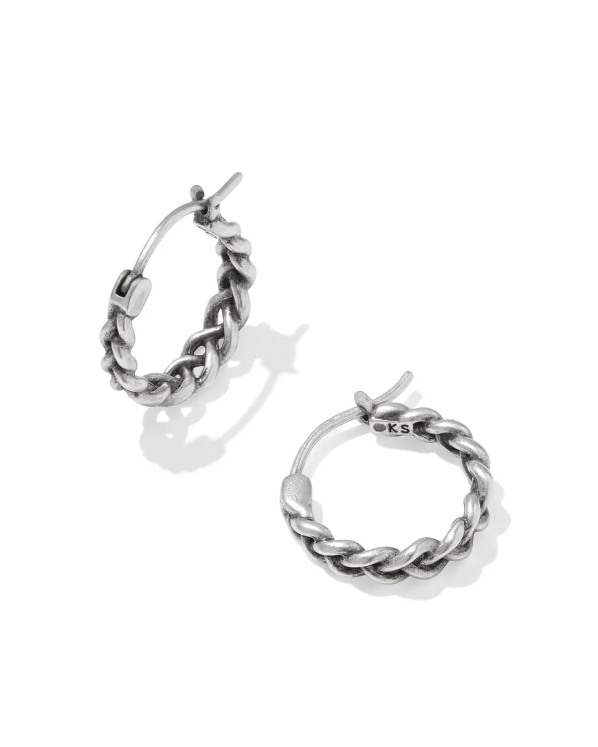Gabriella Vintage Silver Set of 2 Huggie Earrings