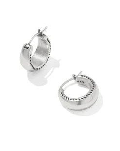 Gabriella Vintage Silver Set of 2 Huggie Earrings