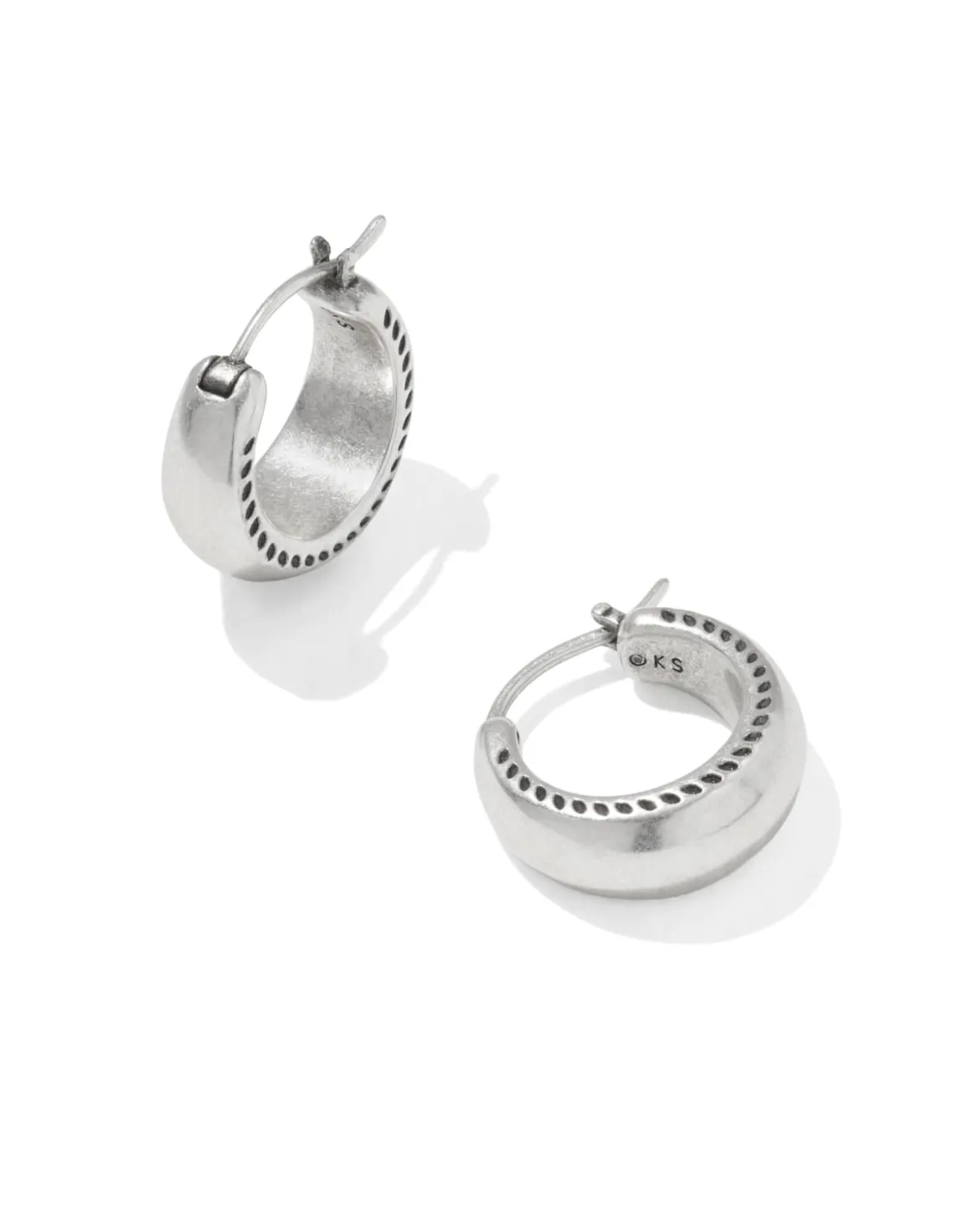 Gabriella Vintage Silver Set of 2 Huggie Earrings