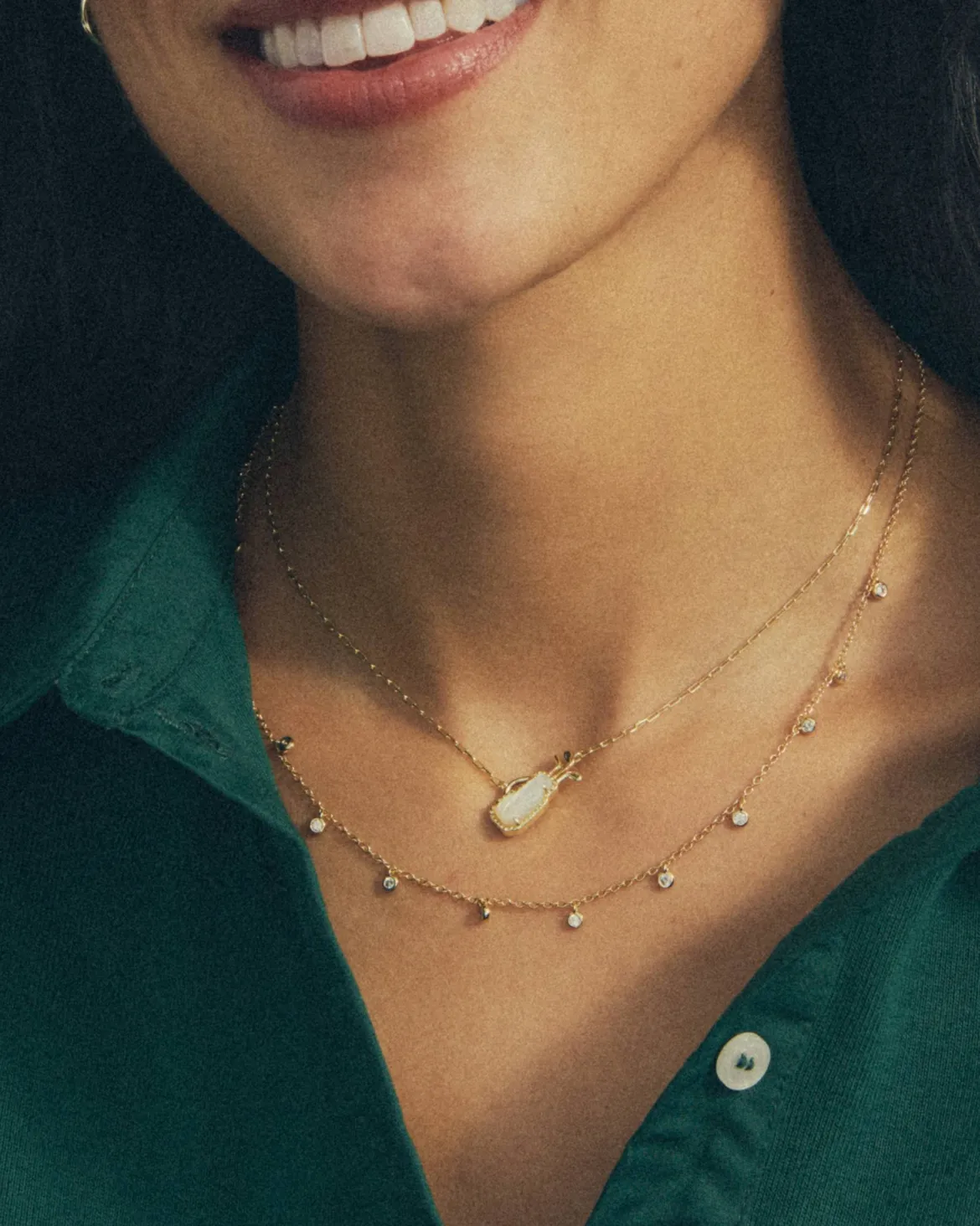 Golf Gold Short Pendant Necklace