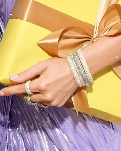 Gracie Gold Bangle Bracelet in White Mix