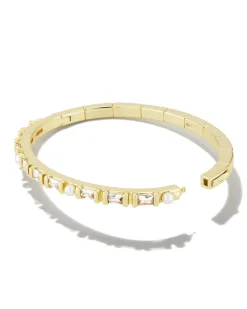 Gracie Gold Bangle Bracelet in White Mix